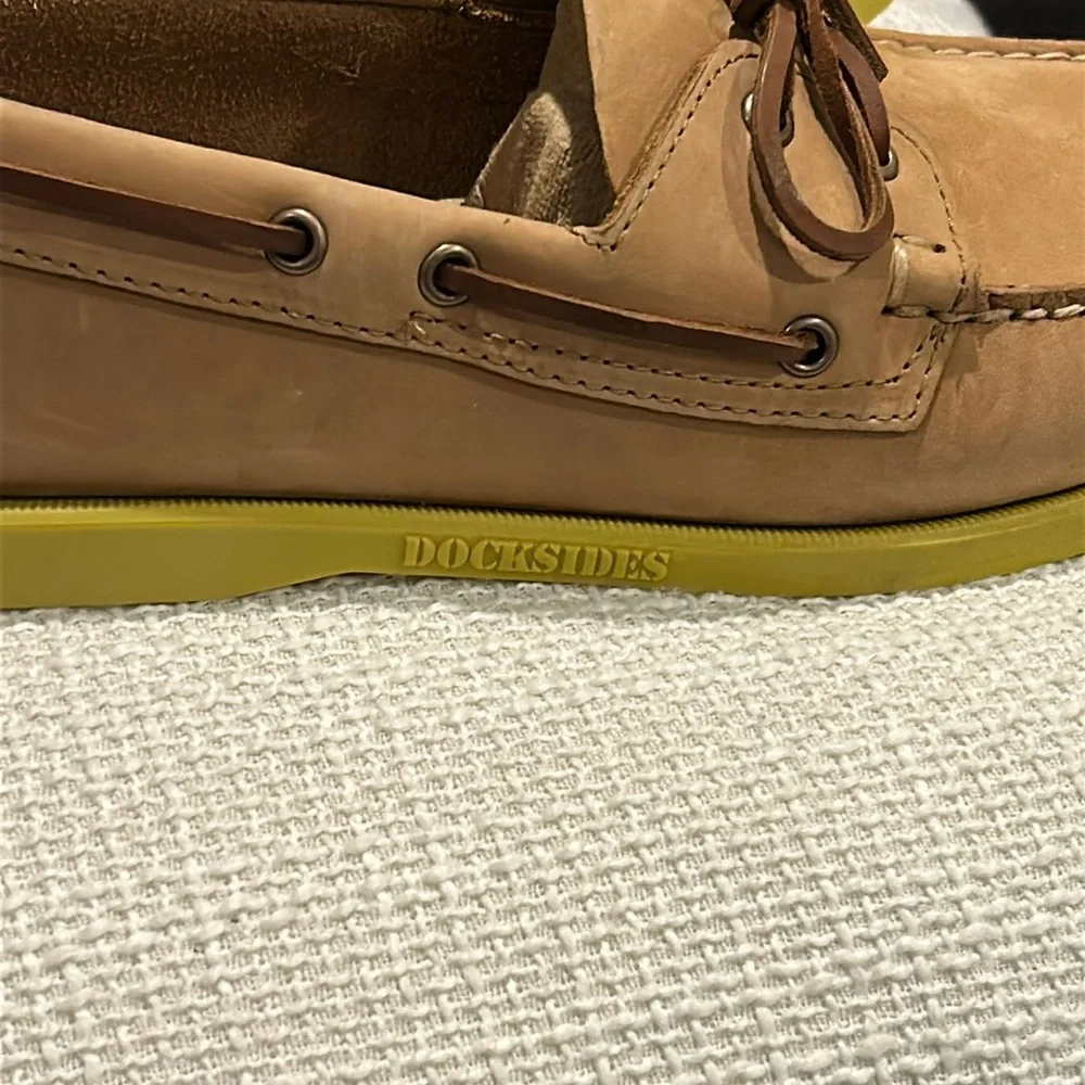 Sebago Men's “Portland” Tan Leather Dockside’s Boat Shoes Size 11.5